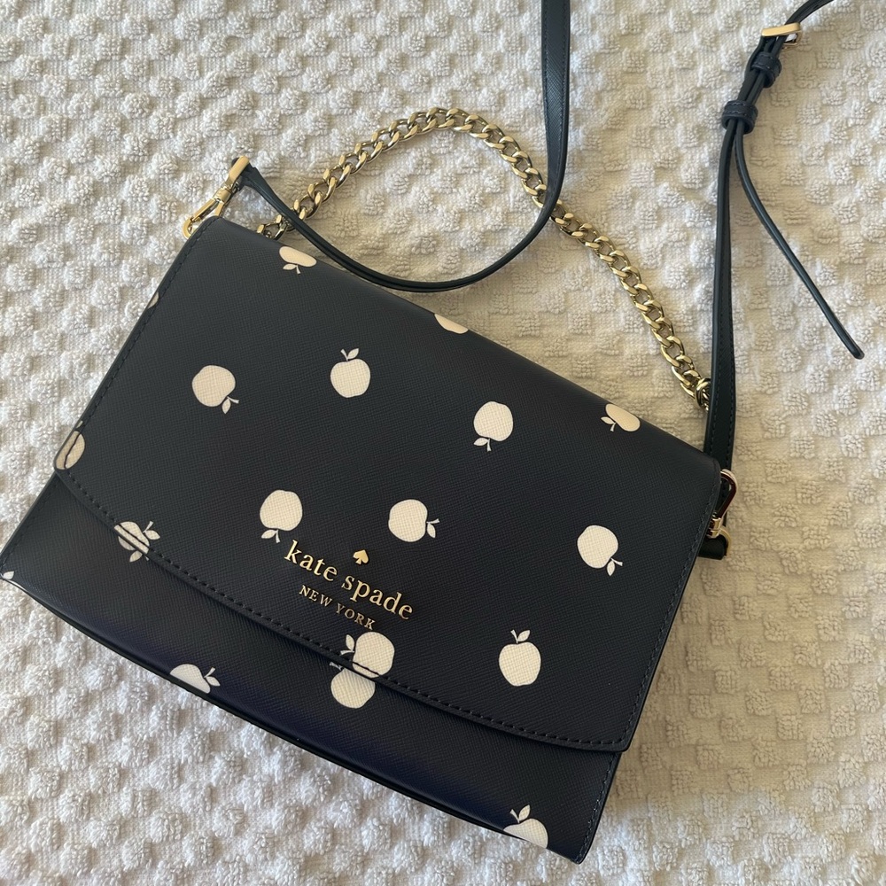 Kate Spade New York Carson Orchard Toss Convertible Crossbody Blazer Blue Purse